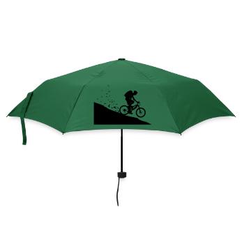 Mountainbiker - Regenschirm (klein) - Flaschengrün - Vorne