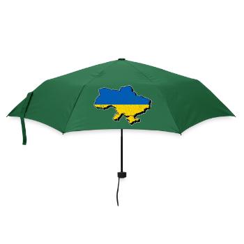 Ukraine - Regenschirm (klein) - Flaschengrün - Vorne