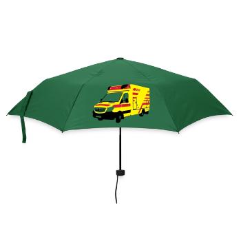 RTW Rettungsdienst Krankenwagen Einsatz Alarm KTW - Regenschirm (klein) - Flaschengrün - Vorne