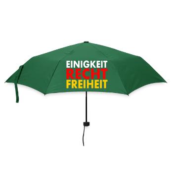 Einigkeit recht freiheit - Regenschirm (klein) - Flaschengrün - Vorne