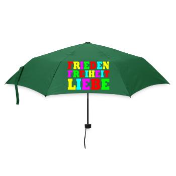 Frieden freiheit liebe - Regenschirm (klein) - Flaschengrün - Vorne