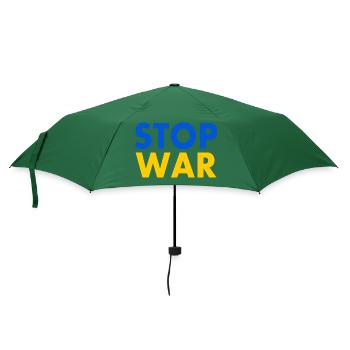 Stop war - Regenschirm (klein) - Flaschengrün - Vorne