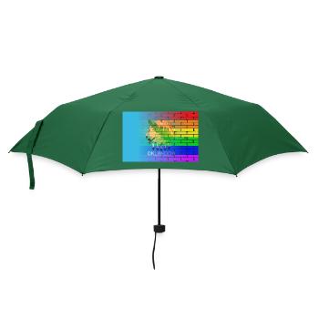 Regenbogenwand Oklahoma - Regenschirm (klein) - Flaschengrün - Vorne