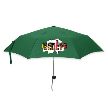 T-Shirt Genf Wappen - Regenschirm (klein) - Flaschengrün - Vorne