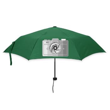 Retro-Filmkamera - Regenschirm (klein) - Flaschengrün - Vorne