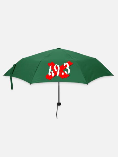 49 3 Macrons Rentenreform - Regenschirm (klein) - Flaschengrün