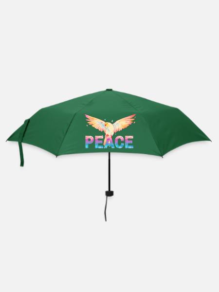 Peace - Regenschirm (klein) - Flaschengrün