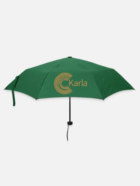 Für Karla - Regenschirm (klein) - Flaschengrün