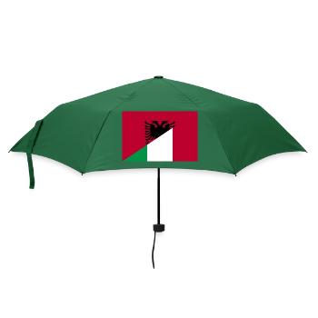 Albanien Italien Flagge - Regenschirm (klein) - Flaschengrün - Vorne
