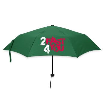 Zu Schnell für Dich Spruch 2 Too Fast 4 For You - Regenschirm (klein) - Flaschengrün - Vorne