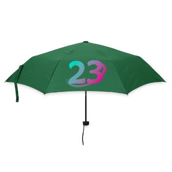 Nummer 23 mehrfarbig - Regenschirm (klein) - Flaschengrün - Vorne