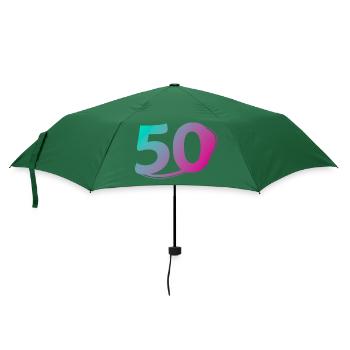 Nummer 50 mehrfarbig - Regenschirm (klein) - Flaschengrün - Vorne