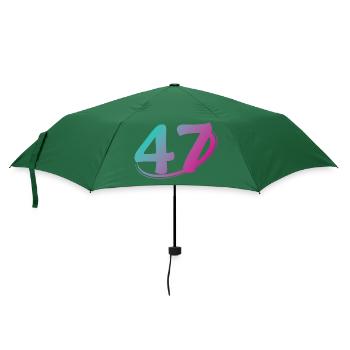 Nummer 47 mehrfarbig - Regenschirm (klein) - Flaschengrün - Vorne