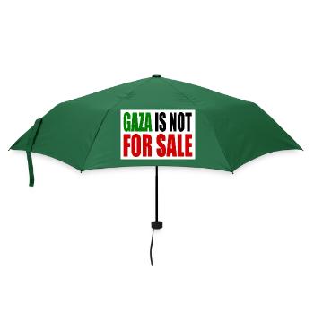 gaza is not for sale - Regenschirm (klein) - Flaschengrün - Vorne