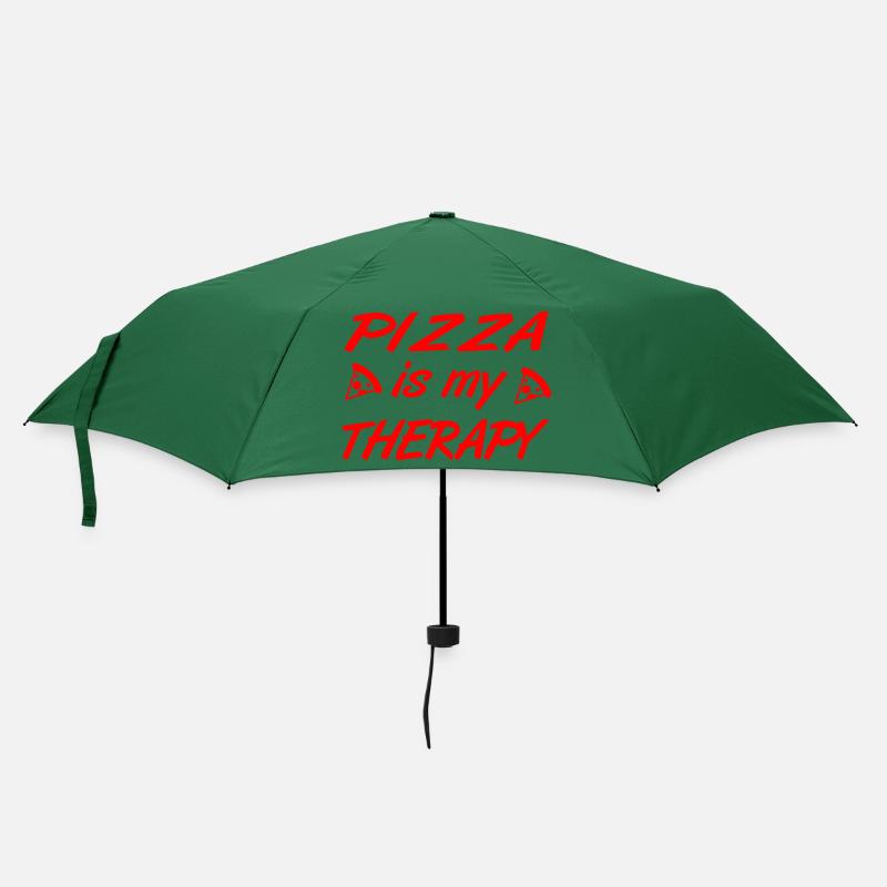 Pizza - Regenschirm (klein) - Flaschengrün