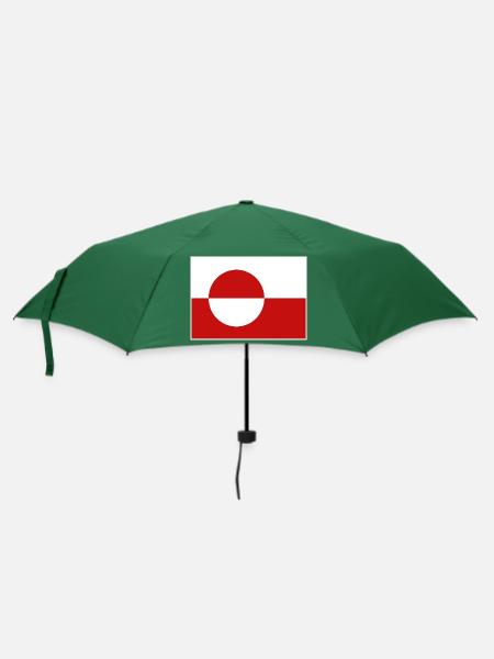 Grönland Flagge - Regenschirm (klein) - Flaschengrün