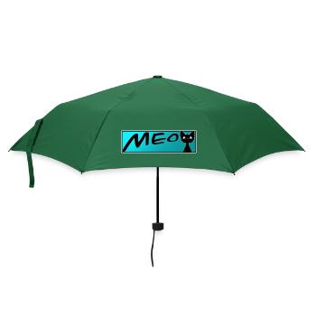 süße Katze MEOW Katzen Kater Miezekatze - Regenschirm (klein) - Flaschengrün - Vorne
