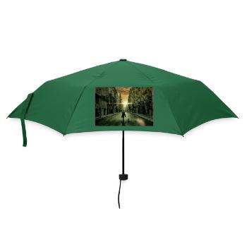 You never walk alone - Regenschirm (klein) - Flaschengrün - Vorne