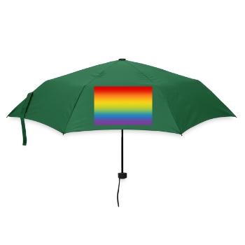 Regenbogen Flagge Fahne LGBT CSD Gay Pride - Regenschirm (klein) - Flaschengrün - Vorne