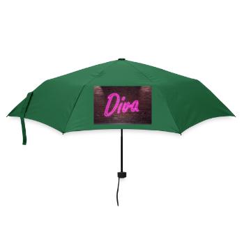 Neon Leuchtreklamen Diva poster - Regenschirm (klein) - Flaschengrün - Vorne