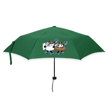 DABBING POOP KACKE KLOPAPIER - Regenschirm (klein) - Flaschengrün - Vorne