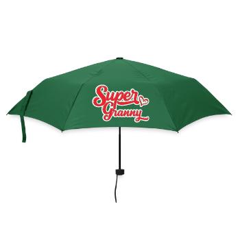Super Granny Oma Omi Liebe Herz - Regenschirm (klein) - Flaschengrün - Vorne
