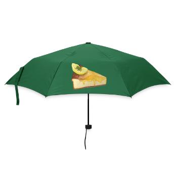 Zitronenkuchen Käsekuchen - Regenschirm (klein) - Flaschengrün - Vorne