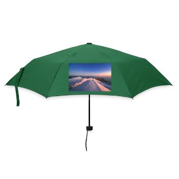Das erste Licht auf dem Gipfel des Berges Parnass - Regenschirm (klein) - Flaschengrün - Vorne