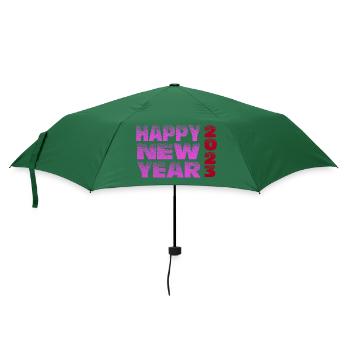 Happy New Year 2023 - Regenschirm (klein) - Flaschengrün - Vorne