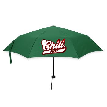 Farben änderbar | Hot Chili - Regenschirm (klein) - Flaschengrün - Vorne