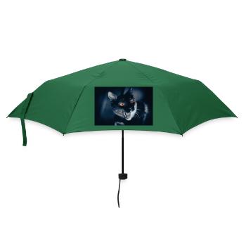 Meine lustige Katze - Regenschirm (klein) - Flaschengrün - Vorne