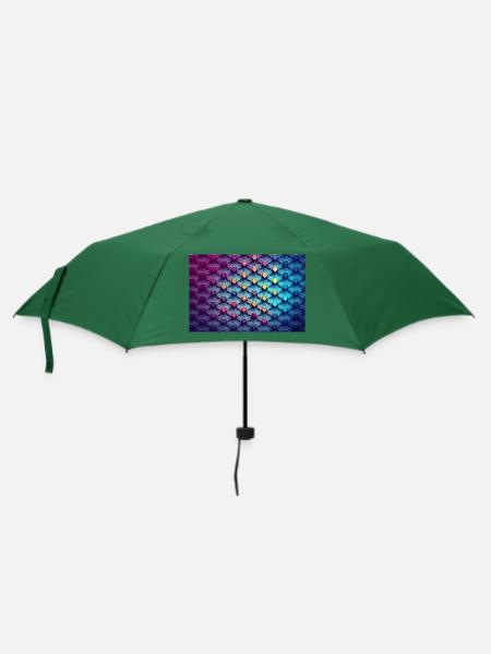 Abstraktes Pattern - Regenschirm (klein) - Flaschengrün