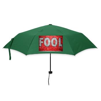 Fool Graffiti - Regenschirm (klein) - Flaschengrün - Vorne