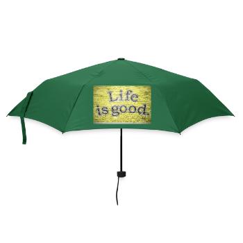 Life is Good Graffiti - Regenschirm (klein) - Flaschengrün - Vorne