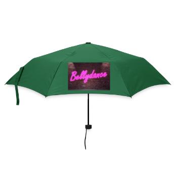 Neon Bauchtanz Schriftzug - Regenschirm (klein) - Flaschengrün - Vorne