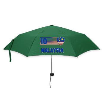 Malaysia Fußball Mannschaft - Regenschirm (klein) - Flaschengrün - Vorne