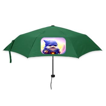 Gnome Wizzard - Regenschirm (klein) - Flaschengrün - Vorne