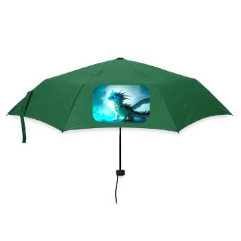 Grummliger kleiner Drache - Regenschirm (klein) - Flaschengrün - Vorne