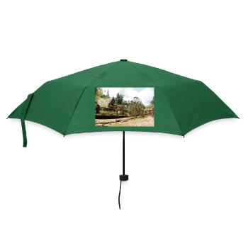 Dorf in Vietnam - Regenschirm (klein) - Flaschengrün - Vorne