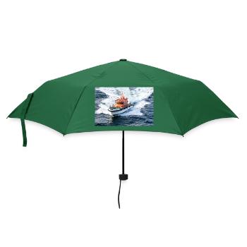 Bild eines Lotsenbootes in Aktion - Regenschirm (klein) - Flaschengrün - Vorne