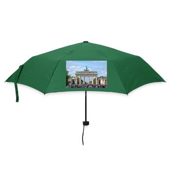 Brandenburger Tor - Regenschirm (klein) - Flaschengrün - Vorne