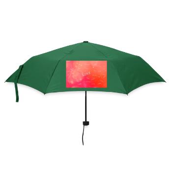 Das Wort LIEBE in vielen Sprachen - Regenschirm (klein) - Flaschengrün - Vorne