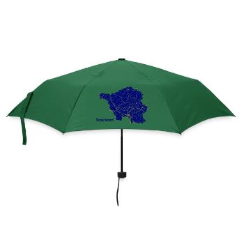 Karte Bundesland Saarland Straßenkarte - Regenschirm (klein) - Flaschengrün - Vorne