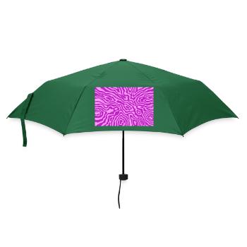 rosa Wellen - Regenschirm (klein) - Flaschengrün - Vorne