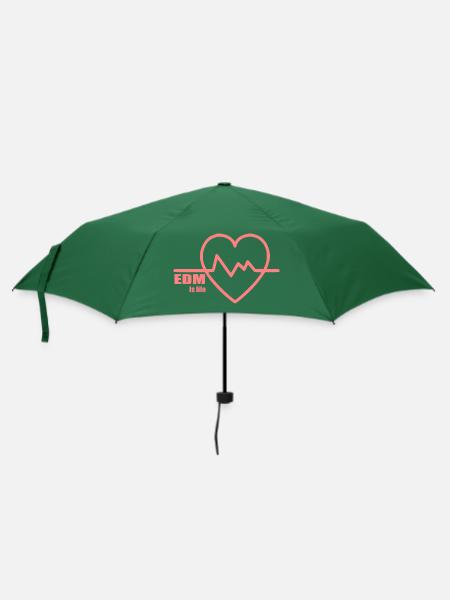 EDM ist Leben - Regenschirm (klein) - Flaschengrün