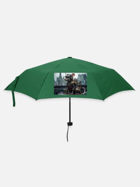 Ratte3 - Regenschirm (klein) - Flaschengrün