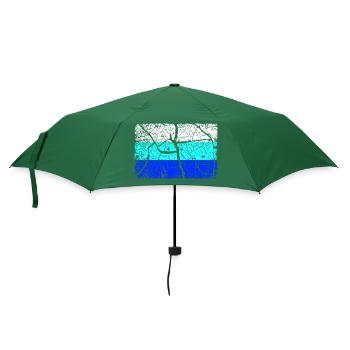 Deutschland Flagge INVERTIERT - Regenschirm (klein) - Flaschengrün - Vorne