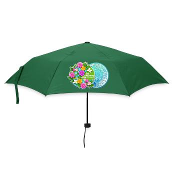 Im Sommer vertrauen wir - Regenschirm (klein) - Flaschengrün - Vorne