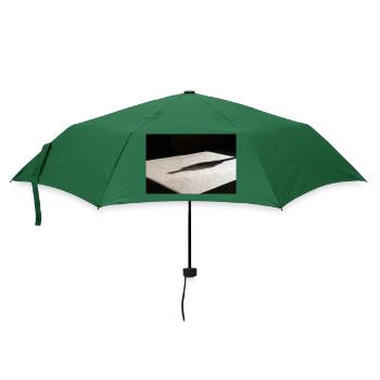 Ein Schatten einer einzelnen Person auf einem Fliesenboden - Regenschirm (klein) - Flaschengrün - Vorne