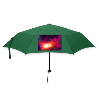 Kosmischer Nebel im Weltraum 1 - Regenschirm (klein) - Flaschengrün - Vorne